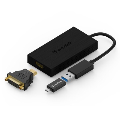 Wavlink USB 3 0 to HDMI 4K Display Adapter Supports up to 6 Monitor displays  3840 X 2160 External Video Card Adapter Support Windows Android   Chrome OS UG7601HC