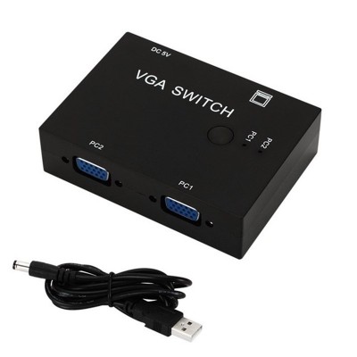 2  VGA Input to 1  VGA Output Switch Computer Host Switch Converter